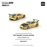 Toyota Supra Top Secret GT300 (Gold Chrome) - Pop Race - 1:64 Modellauto 1/64