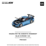 Mazda RX7 (FD) RE-Amemiya Widebody (Blue Chrome) - Pop Race - 1:64 - Modelcars Passion