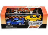 Initial D Set Vol. 8, Keisuke Takahashi, Mazda RX-7 (FD3S) & Yoshizo Hoshino Nissan Skyline GT-R (BNR34) - Modeler's - 1:64 Modellauto 1/64