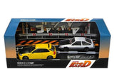 Initial D Set Vol. 12 4th Stage Tachi Tomoyuki Honda Civic EK9 & Takumi Fujiwara Toyota Sprinter Trueno AE86 - Modeler's - 1:64 Modellauto 1/64