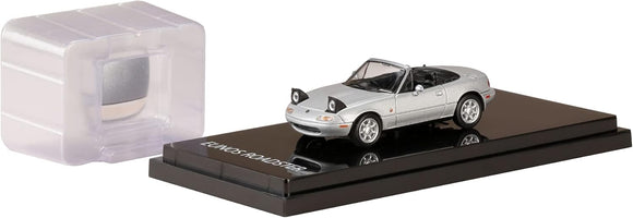 Mazda Eunos Roadster (NA6CE) Open Retractable Headlights (Silverstone Metallic) - HOBBY JAPAN - 1:64