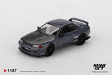 Nissan Skyline GT-R Top Secret VR32 (RHD) (Stealth Grey) - MINI GT - 1:64 Modellauto 1/64