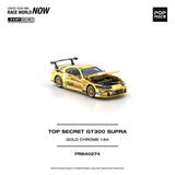 Toyota Supra Top Secret GT300 (Gold Chrome) - Pop Race - 1:64 Modellauto 1/64
