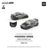 Toyota GR86 Pandem (Dark Chrome) - Pop Race - 1:64 Modellauto 1/64