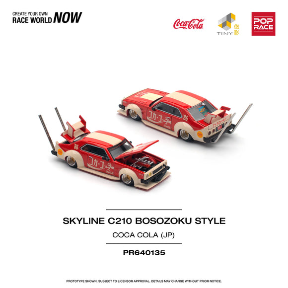 Nissan Skyline C210 Kaido Racer Bosozoku Style Coca Cola - Pop Race - 1:64
