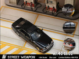 Mercedes-Benz W140 S600 (Schwarz/Grau) - Street Weapon - 1:64 Modellauto 1/64