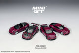 Porsche 911 (992.1) Rubystone Red 4 Car Set - MINI GT - 1:64 Modellauto 1/64