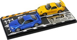 Initial D Set Vol. 8, Keisuke Takahashi, Mazda RX-7 (FD3S) & Yoshizo Hoshino Nissan Skyline GT-R (BNR34) - Modeler's - 1:64 Modellauto 1/64