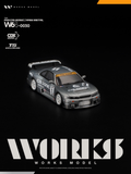 Nissan Skyline R33 Calsonic (Raw Metal) - Works Model - 1:64 Modellauto 1/64