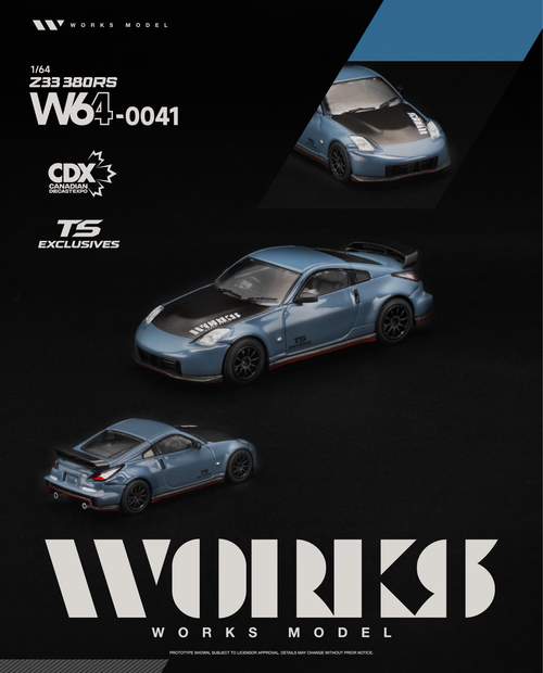 Nissan Fairlady Z33 Nismo 380RS (Blaugrau) - Works Model - 1:64 - Modelcars Passion