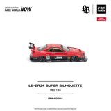 Nissan Skyline GT-R (R34) LB-ER34 Super Silhouette (Rot/Schwarz) - Pop Race - 1:64 Modellauto 1/64