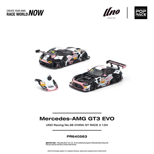 [Preorder] Mercedes-AMG GT3 Evo Uno Racing #98 China GT Race 2 - Pop Race - 1:64