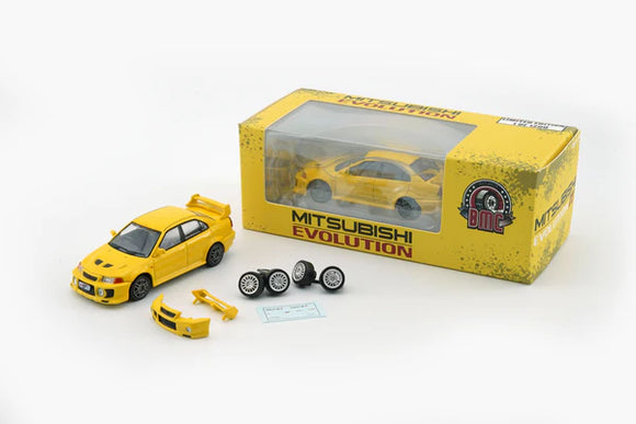 Mitsubishi Lancer Evolution V-VI (RHD) (Yellow) - BM Creations - 1:64