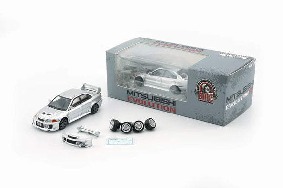 Mitsubishi Lancer Evolution V-VI (RHD) (Silver) - BM Creations - 1:64