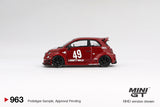 LB-WORKS x Abas Works Abarth 595 (LHD) (Red) - MINI GT - 1:64