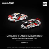 Mitsubishi Lancer Evolution IV Safari Rally Kenya 1998 - Pop Race - 1:64 Modellauto 1/64
