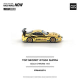 Toyota Supra Top Secret GT300 (Gold Chrome) - Pop Race - 1:64 Modellauto 1/64