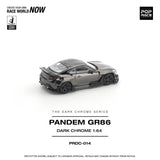 Toyota GR86 Pandem (Dark Chrome) - Pop Race - 1:64 Modellauto 1/64
