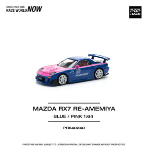 Mazda RX7 (FD) RE-Amemiya Widebody (Blue/Pink) - Pop Race - 1:64