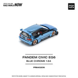 Honda Civic EG6 Pandem (Blue Chrome) - Pop Race - 1:64 Modellauto 1/64