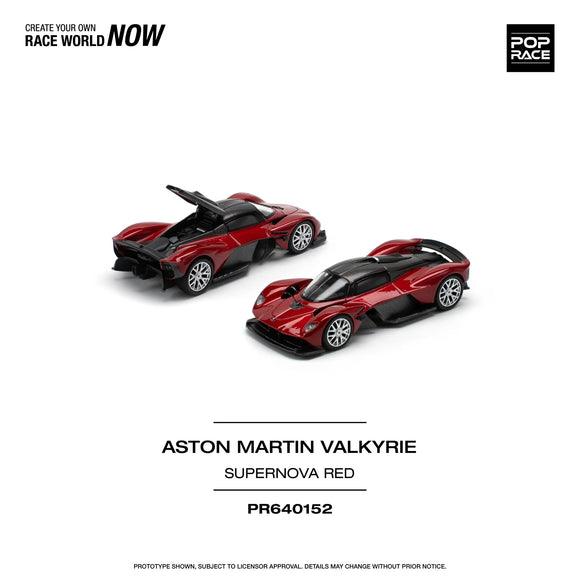 Aston Martin Valkyrie (Supernova Red) - Pop Race - 1:64