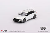 Audi ABT RS6-R (LHD) (Glacier White Metallic) - MINI GT - 1:64