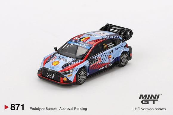 [Second Hand] Hyundai i20 N Rally1 Hybrid #11 2024 Rallye Monte-Carlo Winner - MINI GT - 1:64