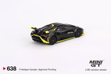 Lamborghini Huracán STO (LHD) (Nero Noctis) - MINI GT - 1:64