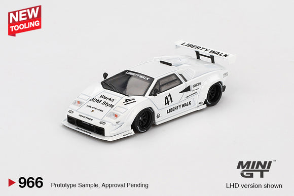 Lamborghini Countach LB-WORKS 2024 Tokyo Auto Salon (LHD) (White) - MINI GT - 1:64