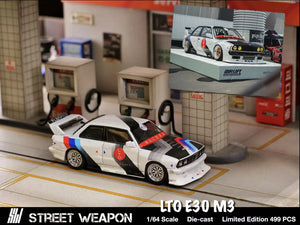 BMW LTO E30 (White/Blue/Red) - Street Weapon - 1:64