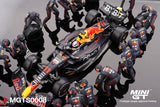 Oracle Red Bull Racing RB18 #11 Sergio Pérez 2022 Abu Dhabi GP Pit Crew Set - MINI GT - 1:64