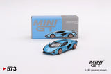 Lamborghini Sián FKP 37 (LHD) (Blu Aegir) - MINI GT - 1:64
