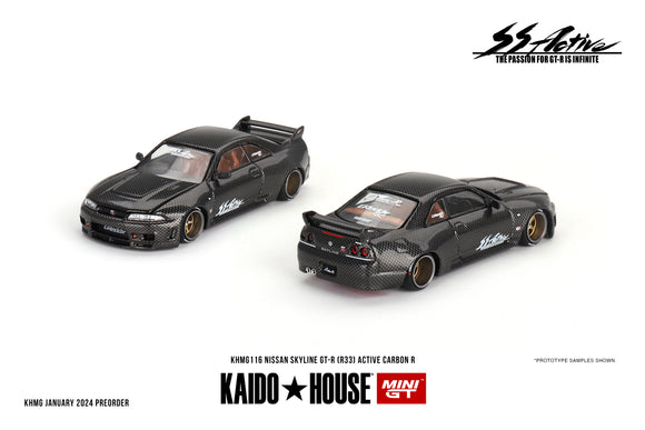 Nissan Skyline GT-R (R33) Active Carbon R - MINI GT - 1:64