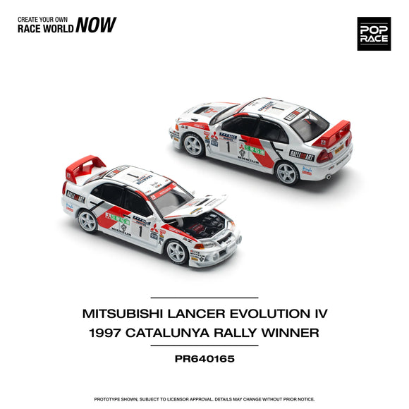 Mitsubishi Lancer Evolution IV 1997 Catalunya Rally Winner - Pop Race - 1:64