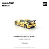 Toyota Supra Top Secret GT300 (Gold Chrome) - Pop Race - 1:64 Modellauto 1/64