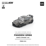 Toyota GR86 Pandem (Dark Chrome) - Pop Race - 1:64 Modellauto 1/64
