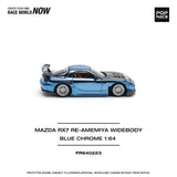 Mazda RX7 (FD) RE-Amemiya Widebody (Blue Chrome) - Pop Race - 1:64 - Modelcars Passion