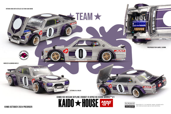 Nissan Skyline 2000 GT-R (KPGC10) Kaido Works V1 - MINI GT - 1:64