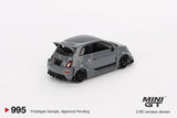LB-WORKS x Abas Works Abarth 595 (LHD) (Grey) - MINI GT - 1:64