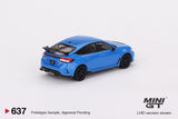 Honda Civic Type R 2023 (LHD) (Boost Blue Pearl) - MINI GT - 1:64