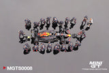 Oracle Red Bull Racing RB18 #11 Sergio Pérez 2022 Abu Dhabi GP Pit Crew Set - MINI GT - 1:64