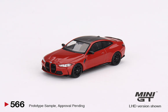 BMW M4 Competition (RHD) Toronto Red Metallic - MINI GT - 1:64