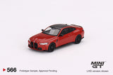 BMW M4 Competition (RHD) Toronto Red Metallic - MINI GT - 1:64