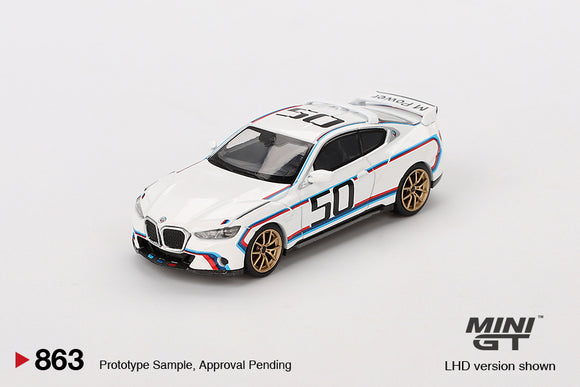 BMW 3.0 CSL (LHD) (White) - MINI GT - 1:64