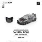 Toyota GR86 Pandem (Dark Chrome) - Pop Race - 1:64 Modellauto 1/64