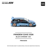 Honda Civic EG6 Pandem (Blue Chrome) - Pop Race - 1:64 Modellauto 1/64
