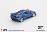 Chevrolet Corvette Z06 2023 (LHD) (Elkhart Blue Metallic) - MINI GT - 1:64