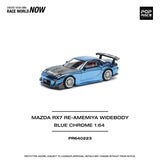 Mazda RX7 (FD) RE-Amemiya Widebody (Blue Chrome) - Pop Race - 1:64 - Modelcars Passion