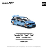 Honda Civic EG6 Pandem (Blue Chrome) - Pop Race - 1:64 Modellauto 1/64