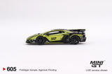 LB-Silhouette WORKS Lamborghini Aventador GT EVO (LHD) (Lime) - MINI GT - 1:64